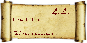 Lieb Lilla névjegykártya